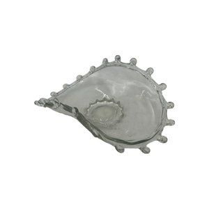 Vintage Heisy Lariat Clear Glass Curved Bon Bon Plate Appetizer Dish